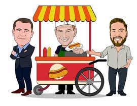 #59 for Caricature of 3 people working a NY hot dog stand av joviav