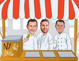 #46 för Caricature of 3 people working a NY hot dog stand av adee1122pk