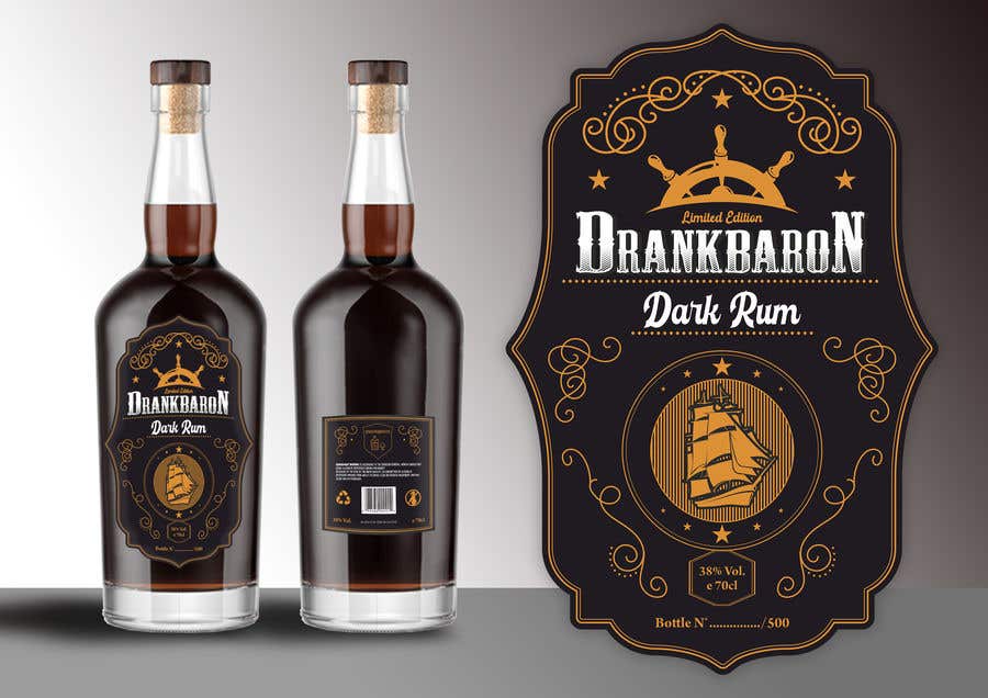 Penyertaan Peraduan #50 untuk                                                 Design Rum Bottle Label
                                            
