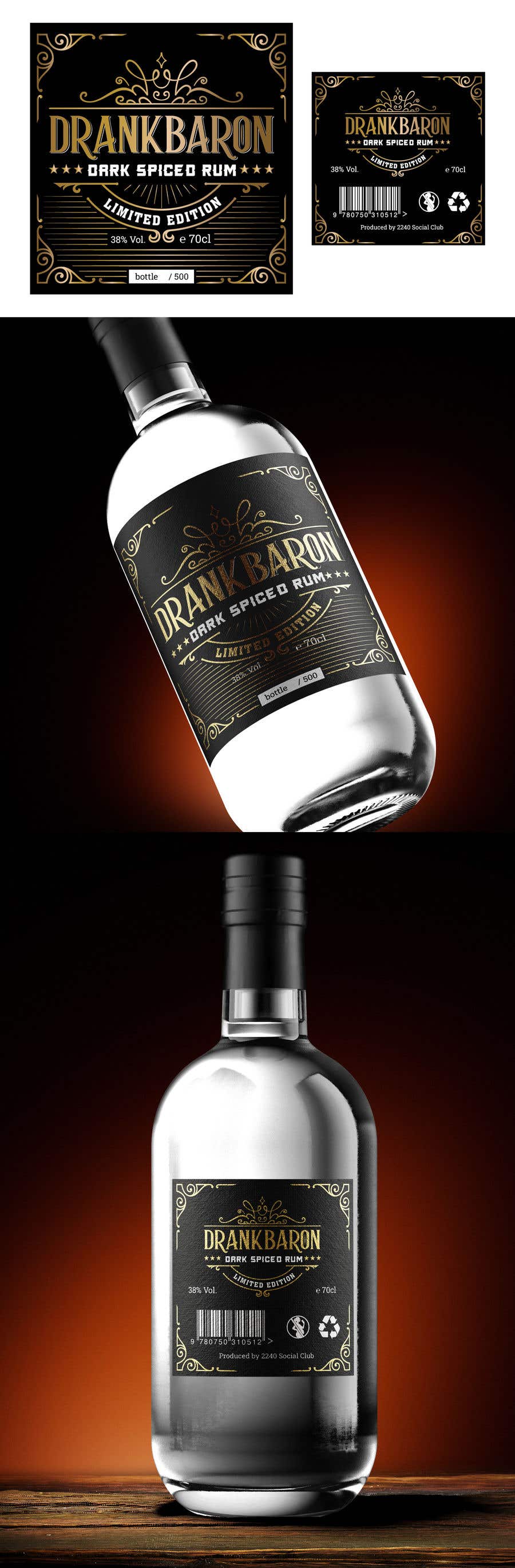 Penyertaan Peraduan #84 untuk                                                 Design Rum Bottle Label
                                            
