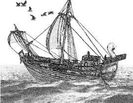 #10 для Black and white drawing or sketch of sailing ship on sea от manikmoon