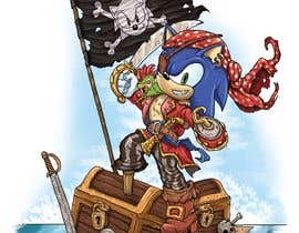 #26 для Create an image of Sonic the Hedgehog dressed in a pirate outfit от jhysontan