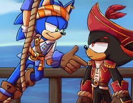 #10 для Create an image of Sonic the Hedgehog dressed in a pirate outfit от Himalay55