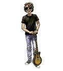 #182 pentru Guitarist Rocker Caricature/Cartoon for Merchandise de către fabianmarchal