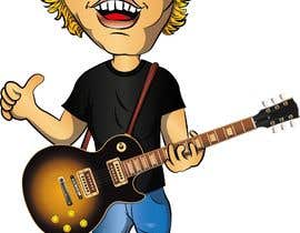 Nro 162 kilpailuun Guitarist Rocker Caricature/Cartoon for Merchandise käyttäjältä Aholiab3530