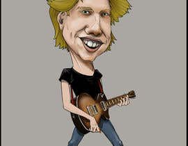#178 untuk Guitarist Rocker Caricature/Cartoon for Merchandise oleh estedibujador