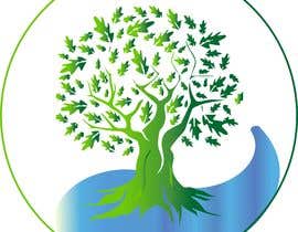 #77 för Oak tree logo icon with water av collsbarbie