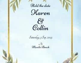 #134 dla Wedding Invitation  and Hold this date card przez EzzatSa3d