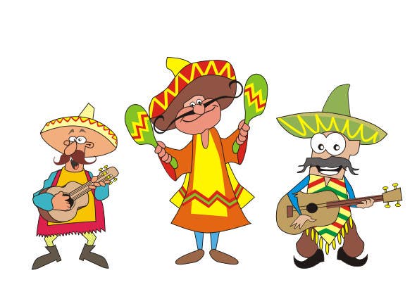 Bài tham dự cuộc thi #6 cho                                                 Illustration of 3 Cartoon Mexican Guys
                                            