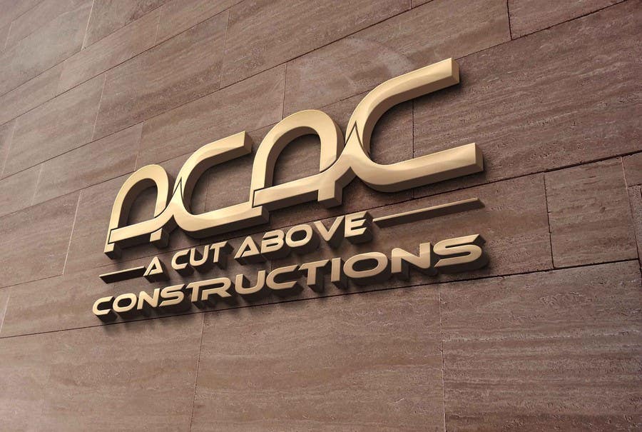 Penyertaan Peraduan #147 untuk                                                 Logo for A Cut Above Constructions (ACAC) - Round 2
                                            