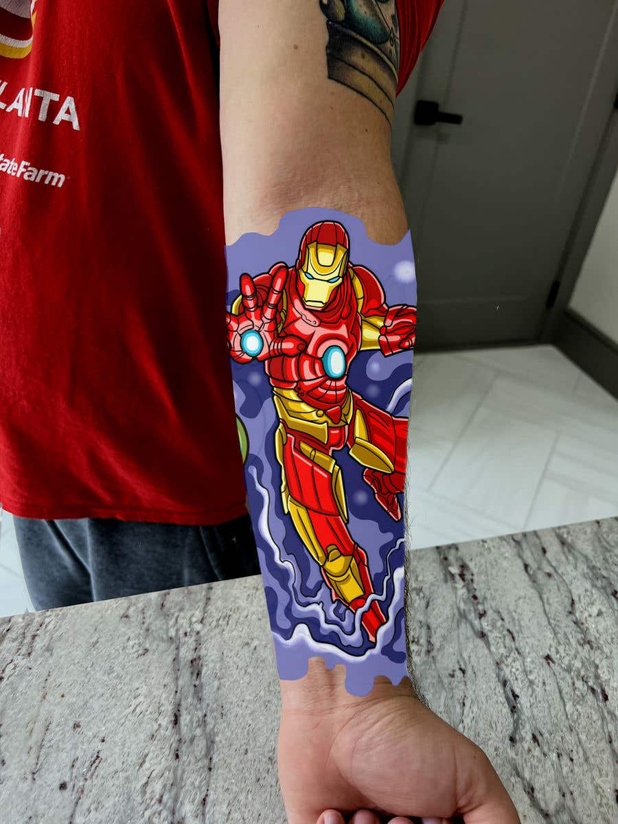 
                                                                                                                        Contest Entry #                                            25
                                         for                                             Add color to my photo for my tattoo- Iron Man & Astronaut
                                        