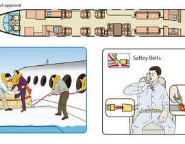 Nro 13 kilpailuun Creations Vector Illustrations - Aircraft Safety Brochure käyttäjältä Sandipan01