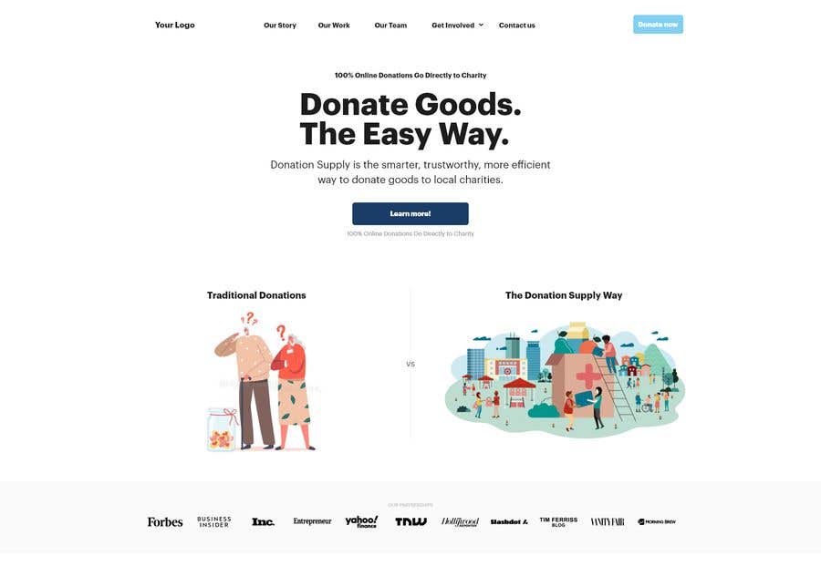 Konkurrenceindlæg #10 for                                                 Design Front Page Website for Nonprofit
                                            