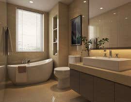 #44 para Interior design 3D render of bathrooms por monirkn