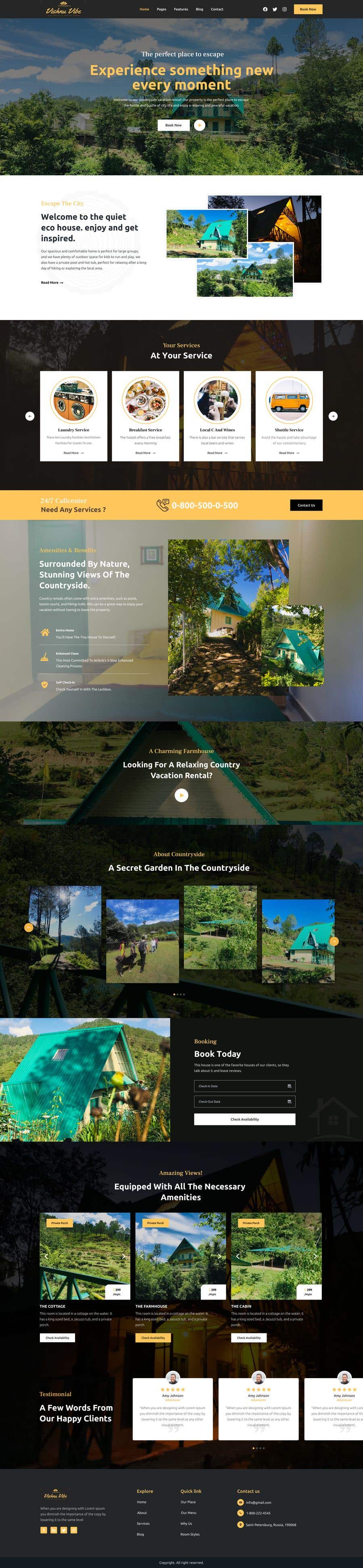 Bài tham dự cuộc thi #30 cho                                                 Website design 5 pages + short Video + basic graphic optimization for a luxury Homestay - Resort website
                                            