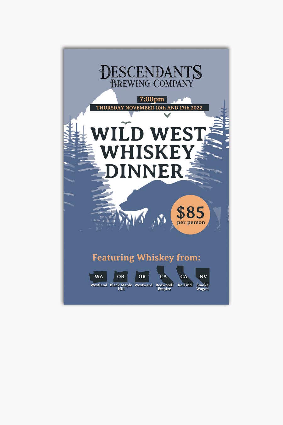 Kilpailutyö #65 kilpailussa                                                 Wild West Whiskey Dinner - 29/09/2022 13:58 EDT
                                            