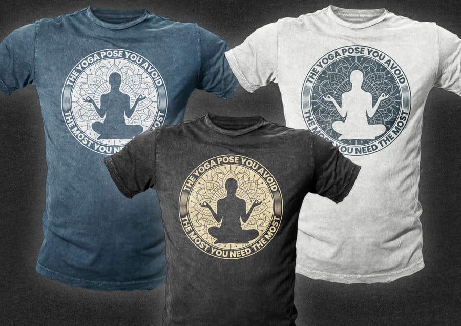 Penyertaan Peraduan #237 untuk                                                 T-shirt design on Yoga/Exercise/Stretching
                                            