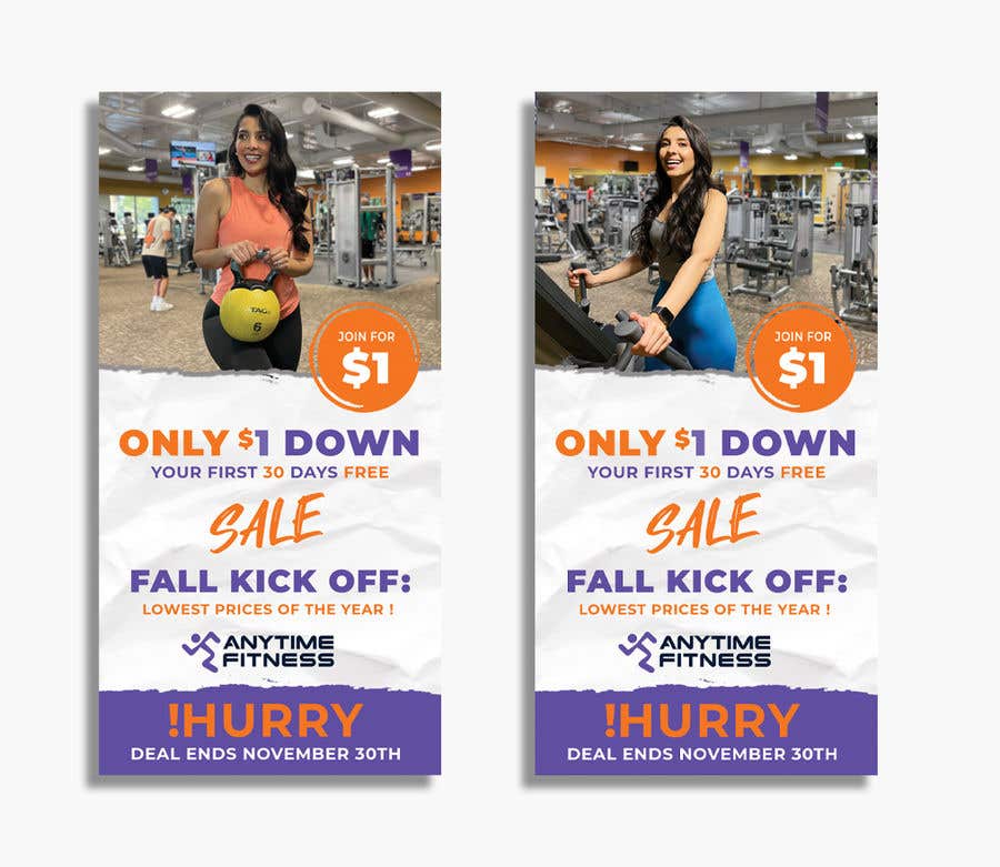 ผลงานการประกวด #60 สำหรับ                                                 2 Sided Advertisement Flyers for Gym / Fitness Center
                                            