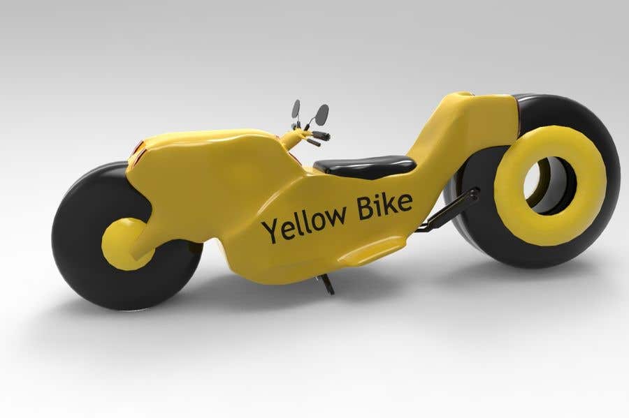 Конкурсная заявка №46 для                                                 3D sculpt for 3D printing. Sci-fi Motorbike. Yellow Bike Project // Escultor 3D para Impresión 3D. Motocicleta Ciencia Ficción. Proyecto Moto Amarilla
                                            