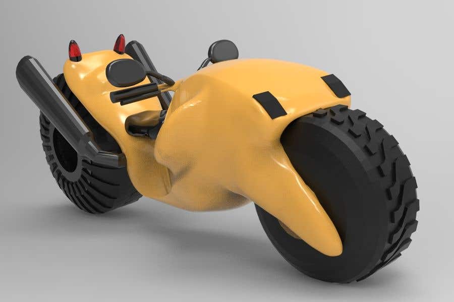 Конкурсная заявка №61 для                                                 3D sculpt for 3D printing. Sci-fi Motorbike. Yellow Bike Project // Escultor 3D para Impresión 3D. Motocicleta Ciencia Ficción. Proyecto Moto Amarilla
                                            