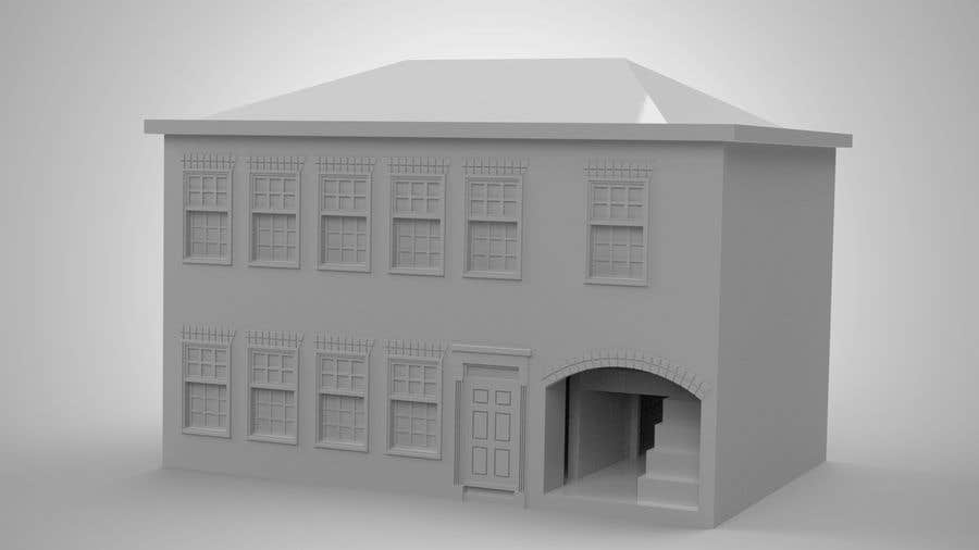 Intrarea #32 pentru concursul „                                                Create a 3D model (.stl) of this house for 3D printing
                                            ”