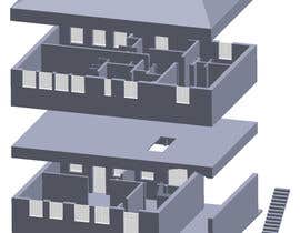 Nro 16 kilpailuun Create a 3D model (.stl) of this house for 3D printing käyttäjältä elfaramawyahmed