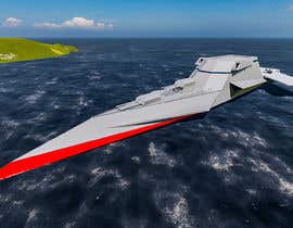 #22 for Zumwalt Destroyer and F35 Mash up or alternative displacement ship and multi propulsion craft mash up. by zauragimov