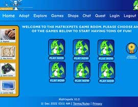 Nro 16 kilpailuun Pet Game Site Design -- blue central theme, in-built logo, menus, art käyttäjältä Prayas7
