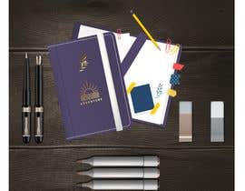 two notebooks with papers and pens on a wooden desk