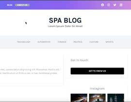 a screenshot of a website with the homepage for a spa blog