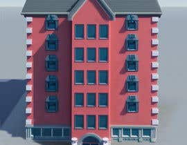 a large red building with a black roof and