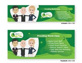 a business card template with a group of business people and a green background