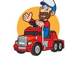 #30 для Illustration of an adult man on a kiddy ride american truck от andybudhi