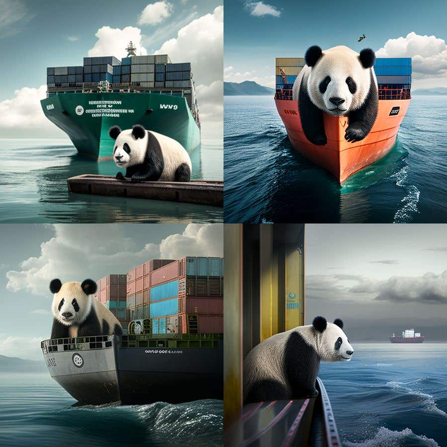 Penyertaan Peraduan #82 untuk                                                 Art Competition - Panda Animal + Logistics
                                            
