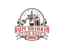 Nro 237 kilpailuun Rum Drinkin&#039; &amp; Fish Bone Eaten logo käyttäjältä mirdesign99