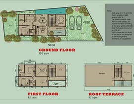 #33 para make a modern architectural design/plan for a 3 bedroom 2 story house with a pool sitting on a 300 square meter lot. por buddhidhanapala
