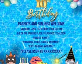 #104 pёr Birthday Party Invitation nga Aymanabbasi22