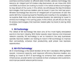 #75 untuk Technical writer w/ expertise in antennas and wireless oleh sakhn