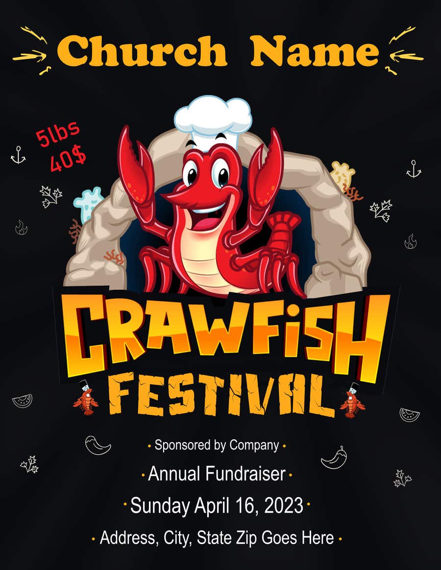 Конкурсна заявка №95 для                                                 Design Crawfish Festival Flyer or poster
                                            
