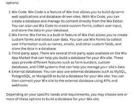 #3 untuk Build me a database for my website in WIX oleh mohitvaswani001