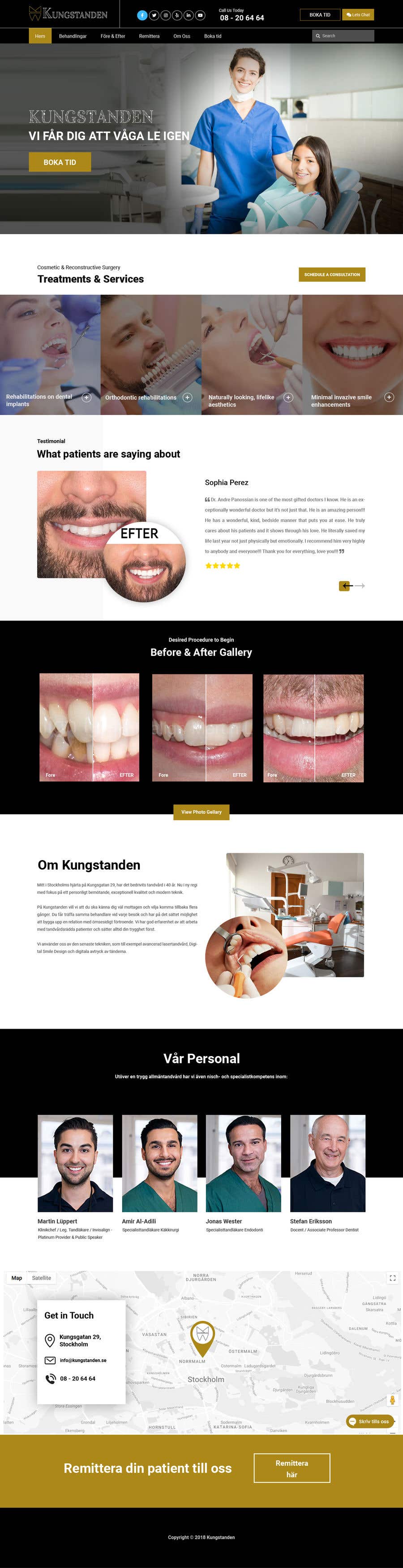 Intrarea #271 pentru concursul „                                                Rebuild a website for a Swedish dental clinic, Kungstanden
                                            ”