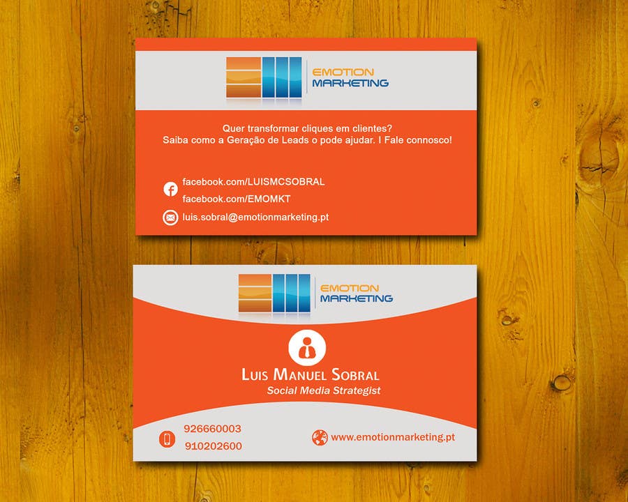 Kilpailutyö #43 kilpailussa                                                 Design a vertical (two sides)Business Card + horizontal Business Card (two sides) for Emotion Marketing
                                            
