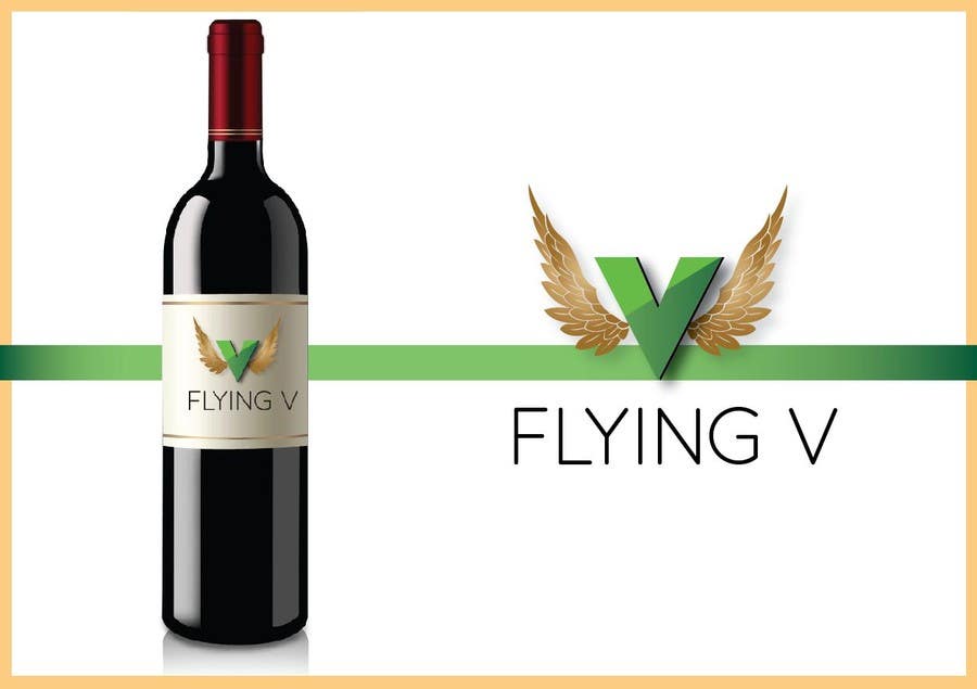 Kilpailutyö #15 kilpailussa                                                 Flying V wine lable
                                            
