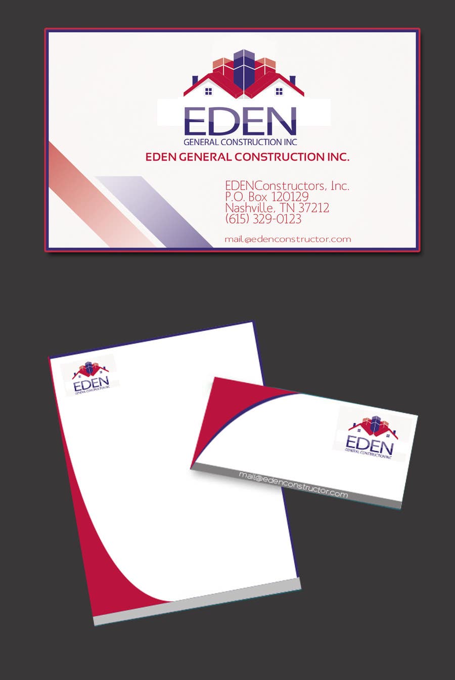 Proposition n°31 du concours                                                 Visiting Card / Envelope design / Letterhead for EDEN
                                            