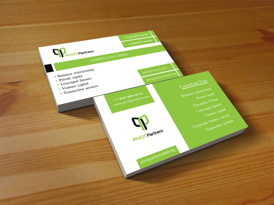 Proposition n°15 du concours                                                 Consultant Firm Business Card
                                            