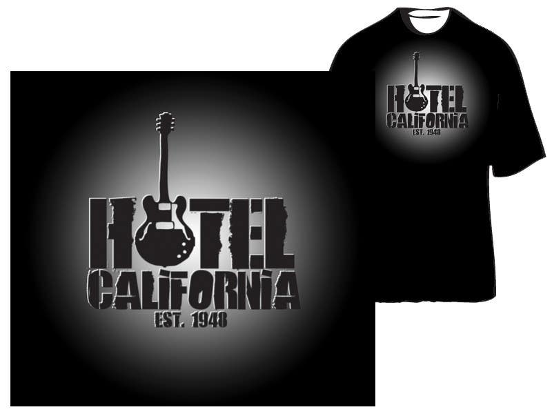 
                                                                                                                        Natečajni vnos #                                            73
                                         za                                             Vintage T-shirt Design for HOTEL CALIFORNIA
                                        