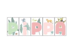 #12 for Child name wall artwork (A4 sized letters) by bablumia211994