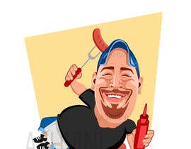 #65 for Illustration of a man with a hot dog by ashvinirudrake13