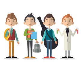#70 for Designing 4 Characters for School Values by ROICHSTUDIO