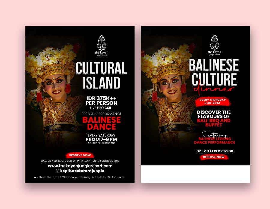Bài tham dự cuộc thi #18 cho                                                 Balinese Culture Dinner flyer x 2
                                            